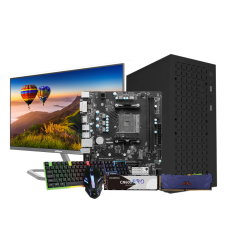 PQS Special AMD Ryzen 5 2400G 8GB RAM 256GB SSD Desktop PC With Monitor