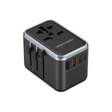 VENTION FJFB0 4-Port 65W GaN Universal Travel Adapter