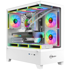 Carbono Gaming CG-360 Thunder Bolt Ultra Gaming Mid Tower Casing White