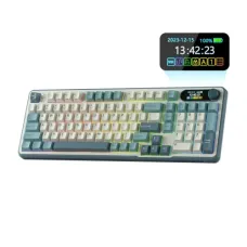 Royal Kludge S98 LIGHT CLOUD Tri-Mode Hot-Swappable Chartreuses Switch Mechanical Keyboard With Display 