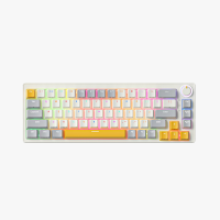 Zifriend ZA68 RGB Hot Swappable Mechanical Keyboard Cream Yellow