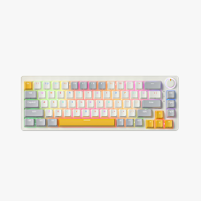 Zifriend ZA68 RGB Hot Swappable Mechanical Keyboard Cream Yellow